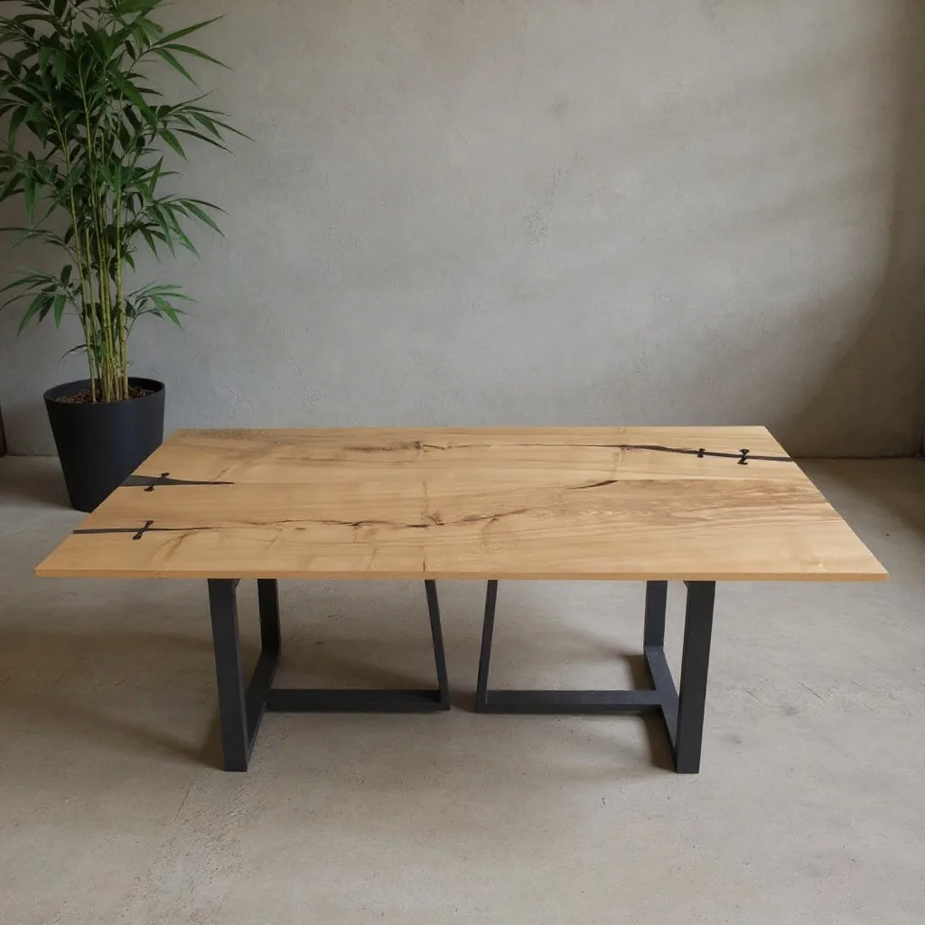 Mesa en madera de fresno certificada y resina. - PH Contemporany Design